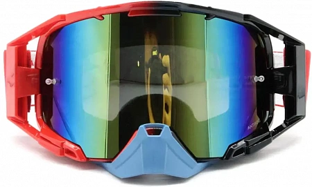 Кроссовые очки ROCKOT RM-391 (красный-черный/золотистая, REVO, Dual Lens, Anti-Scratch/Anti-Fog) Кроссовые очки ROCKOT RM-391 (красный-черный/золотистая, REVO, Dual Lens, Anti-Scratch/Anti-Fog)